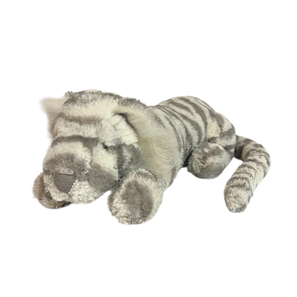 JELLYCAT Sacha Snow Tiger Plush Toy Rare Retired Stuffed Animal